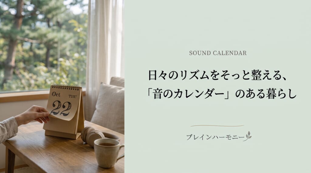日々のリズムをそっと整える「音のカレンダー」のある暮らし